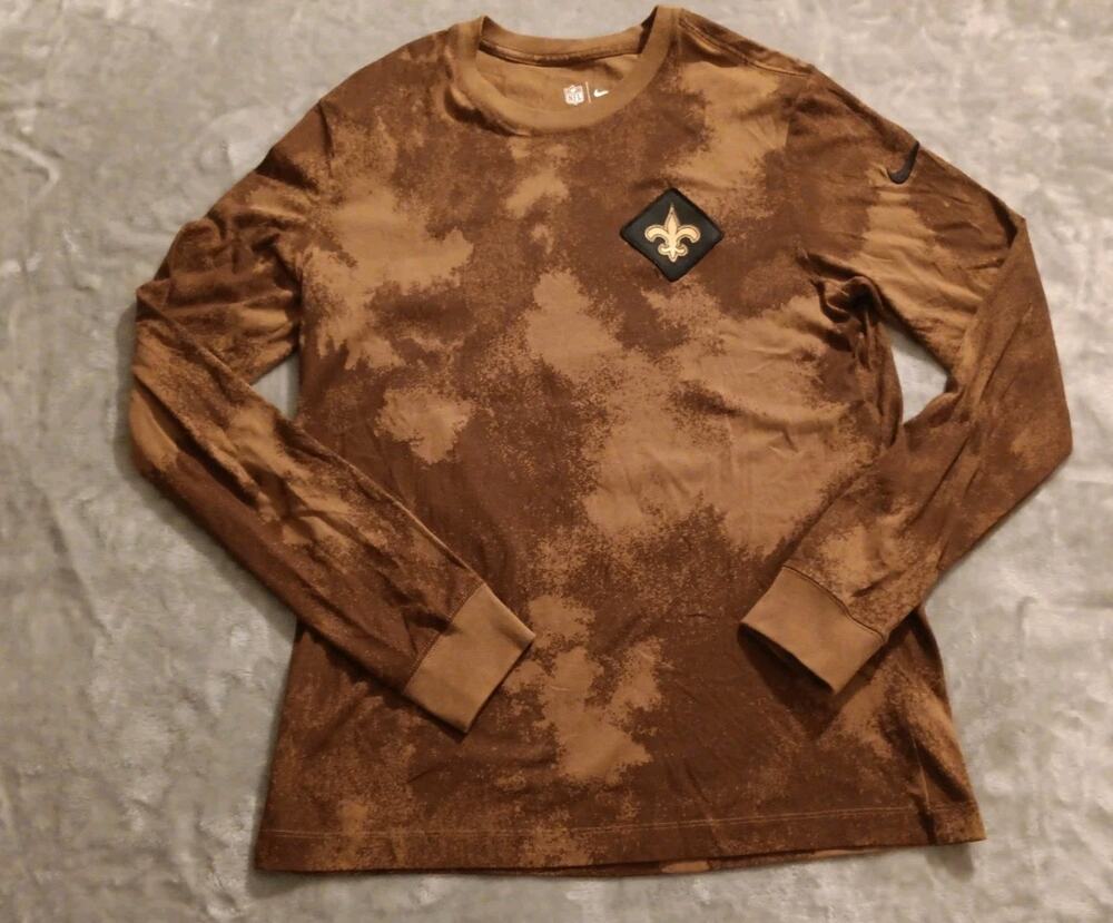 New Orleans Saints Nike Salute To Service Long Sleeve Shirt Mens M Camo NFL